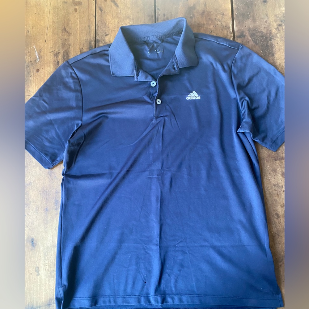 Adidas Men's Dark Blue Polo Shirt